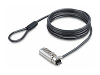 StarTech.com Nano Slot Compatible 6.6ft (2m) Cable Lock, Laptop Security - Sikkerhetskabellås - svart og sølv - 2 m SNANOC4D-LAPTOP-LOCK