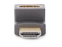 StarTech.com Down Angle HDMI 2.0 Adapter, 90-Degree HDMI Port Saver, M/F - High Speed - HDMI-adapter - HDMI hann til HDMI hunn oppvinklet - svart - 4K 60Hz støtte, toretnings, passiv HDMI2HDMIMFDN