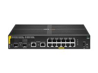 HPE Aruba Networking CX 6000 12p 10M/100M/1G Class4 PoE 2p SFP 1G 139W Switch - Switch - Styrt - 12 x 10/100/1000 (PoE+) + 2 x Gigabit SFP (opplink) + 2 x Gigabit RJ-45 - rackmonterbar, veggmonterbar - PoE+ (139 W) - BTO R8N89B