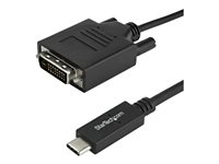 StarTech.com USB-C to DVI Cable - 6 ft / 2m - 1080p - 1920x1200 - USB-C DVI Monitor Cable - USB C Cable - Computer Monitor Cable (CDP2DVIMM2MB) - USB / DVI-kabel - USB-C (hann) til DVI-D (hann) - Thunderbolt 3 / USB 3.1 - 2 m - 1920 x 1200 (WUXGA)-støtte - svart - for P/N: TB4CDOCK CDP2DVIMM2MB