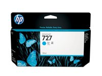 HP 727 - 130 ml - cyan - original - DesignJet - blekkpatron - for DesignJet T1500, T1530, T2500, T2530, T920, T930 B3P19A