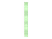 Apple - Forlengelse av klokkerem for smart armbåndsur - 49 mm, naturlig titanfinish - 130 - 250 mm - neongrønt - for Watch Hermès Series 9, SE 3, Series 10, Series 11, Series 8, Series 9, Ultra 2, Ultra 3 MGCG4ZM/A