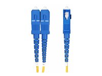 StarTech.com 5m (15ft) LC to SC (UPC) OS2 Single Mode Duplex Fiber Optic Cable, 9/125µm, Laser Optimized, 10G, Bend Insensitive, Low Insertion Loss - LSZH Fiber Patch Cord (SMLCSC-OS2-5M) - Koblingskabel - LC/UPC-enkeltmodus (hann) til SC/UPC-enkeltmodus (hann) - 5 m - 5 m - 2 mm - fiberoptisk - dupleks - 9 / 125 micron - OS1/OS2 - halogenfri, passiv, up to 10 Gbps data transfer rate - gul SMLCSC-OS2-5M
