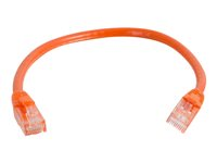 C2G Cat5e Booted Unshielded (UTP) Network Patch Cable - Koblingskabel - RJ-45 (hann) til RJ-45 (hann) - 3 m - UTP - CAT 5e - formstøpt, uten hindringer, flertrådet - oransje 83606