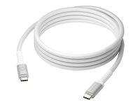 dbramante1928 re-charge it - USB-kabel - 24 pin USB-C (hann) til 24 pin USB-C (hann) - 2 m - flettet kabel, opp til 100W ladekraft - hvit CB20CCWH7237