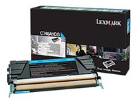 Lexmark - Cyan - original - tonerpatron LCCP, LRP - for Lexmark C746dn, C746dtn, C746n, C748de, C748dte, C748e C746A1CG