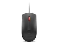 Lenovo - Mus - optisk - 3 knapper - kablet - USB - svart, rød 4Y51S24029