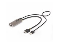 StarTech.com HDMI to DisplayPort Adapter, 8K 60Hz, Active Video Converter - Adapterkabel - HDMI hann til DisplayPort hunn - 30 cm - romgrå - aktiv, 8K 60Hz støtte, Enretnings 148B-HDMI-DP-8K