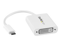 StarTech.com USB C to DVI Adapter - White - 1920x1200 - USB Type C Video Converter for Your DVI D Display / Monitor / Projector (CDP2DVIW) - Ekstern videoadapter - USB-C - DVI - hvit - for P/N: TB4CDOCK CDP2DVIW