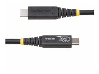StarTech.com 1m (3.3ft) USB4 Cable, USB-IF Certified USB-C Cable, 40 Gbps - USB-kabel - 24 pin USB-C (hann) til 24 pin USB-C (hann) - USB4 / Thunderbolt 3 / Thunderbolt 4 / DisplayPort 1.4 - 48 V - 5 A - 1 m - 8K 60Hz støtte, 4K 120 Hz støtte, utvidet effektområde (EPR), støtte for Power Delivery 3,1, halogenfri, passiv - svart 1M-40G-USB4-CABLE