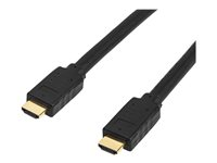 StarTech.com 15m(50ft) HDMI 2.0 Cable, 4K 60Hz Active HDMI Cable, CL2 Rated for In Wall Installation, Long Durable High Speed Ultra-HD HDMI Cable, HDR 10, 18Gbps, Male to Male Cord, Black - Al-Mylar EMI Shielding (HD2MM15MA) - HDMI-kabel - HDMI hann til HDMI hann - 15 m - 4K-støtte - for P/N: ST122HD202, ST124HD202 HD2MM15MA