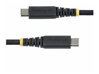 StarTech.com - USB-kabel - USB-C (hann) til USB-C (hann) - USB 2.0 - 3 A - 2 m - USB Power Delivery (60W) - svart USB2CC2MNCBR