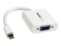 StarTech.com Mini DisplayPort to VGA Adapter - White - 1080p - Thunderbolt to VGA Monitor Adapter - Mini DP to VGA Converter (MDP2VGAW) - Videokonverter - VGA - DisplayPort - hvit MDP2VGAW