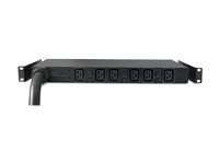 APC Basic Rack PDU - Strømfordelerenhet (kan monteres i rack) - AC 400 V - 22 kW - 3-faset - inngang: IEC 60309 - utgangskontakter: 6 (IEC 60320 C19) - 2.44 m kabel - svart - for P/N: SCL500RM1U, SCL500RMI1U, SMTL1000RM2UCNC, SMX2KR2UX145, SMX3KR2UNCX145, SMX750CUS AP7526