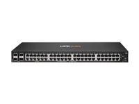 HPE Aruba Networking CX 6000 48p 10M/100M/1G 4p SFP 1G Switch - Switch - Styrt - 48 x 10/100/1000 + 4 x Gigabit SFP (opplink) - side til side-luftflyt - rackmonterbar, veggmonterbar - BTO R8N86B#ABB