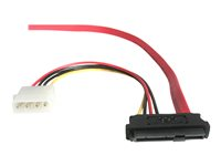 StarTech.com 18in SAS 29 Pin to SATA Cable with LP4 Power - 18in SAS 29 pin to SATA Cable - 18in SFF 8482 to SATA (SAS729PW18) - SATA/SAS-kabel - 4-pin intern strøm, 29-pins intern SAS (SFF-8482) til SATA (R) - 46 cm - rød - for P/N: DRW150SASBK SAS729PW18